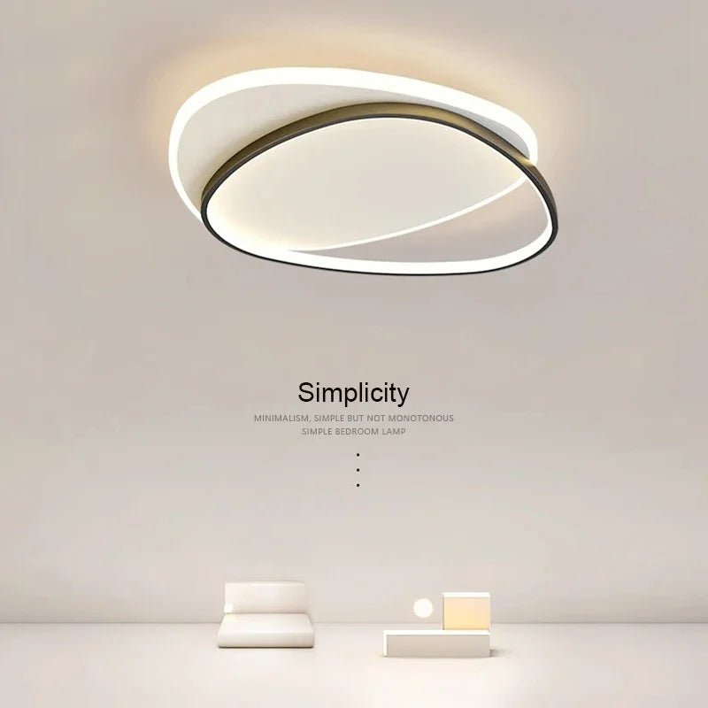 Luces de techo LED redondas modernas para dormitorio Simple, lámparas de estudio para sala de estar, iluminación interior, decoración del hogar, accesorios de lámpara brillante