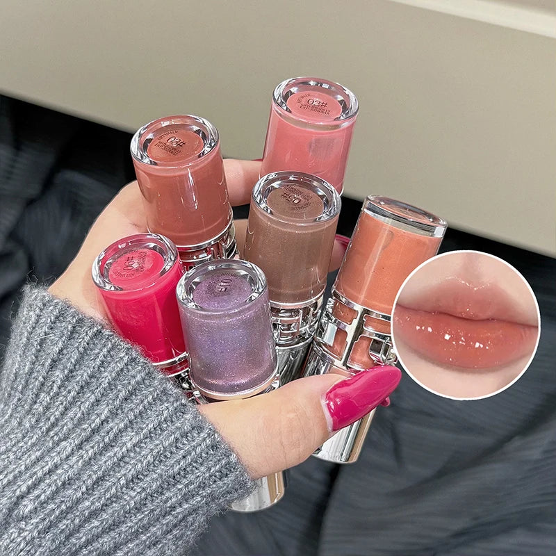 Brillo Labial Efecto Espejo, Resistente al Agua y de Larga Duración, No se Pega a la Taza, Textura Sedosa, Efecto de Maquillaje Natural