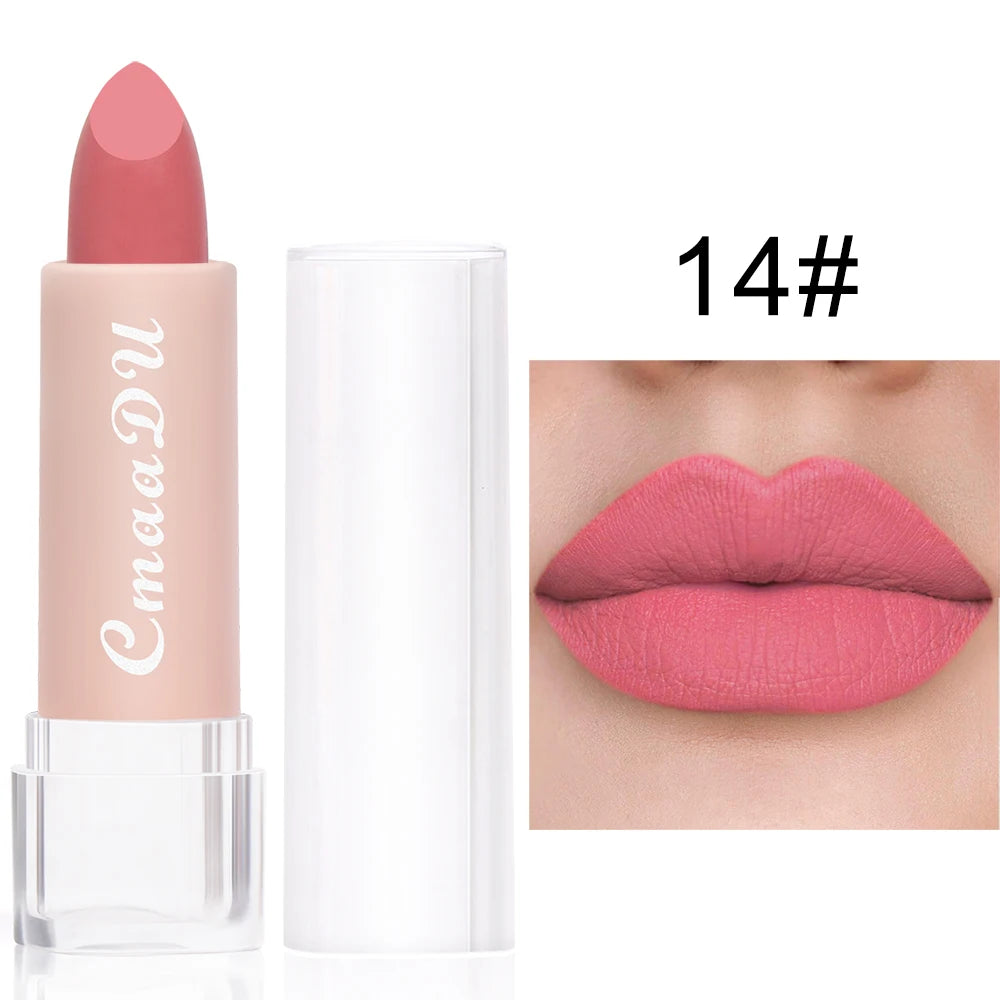 Lápiz Labial de 15 Colores, Impermeable, de Larga Duración, Mate, Terciopelo, Sexy, Rojo, Brillo Labial Nude, Brillo Labial Brillante, Tinte Labial Rojo Intenso, Maquillaje