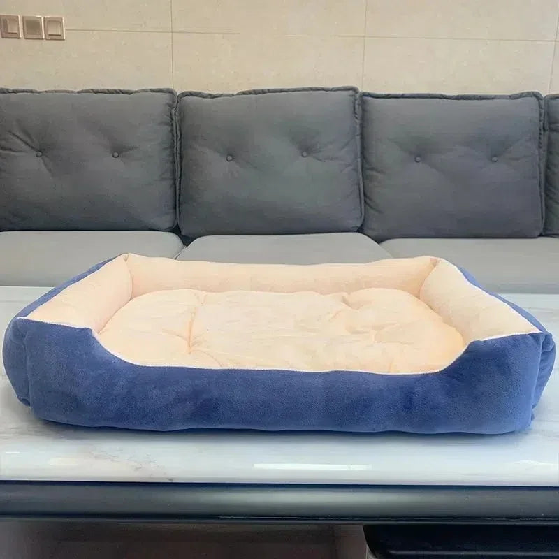 Casa grande para mascotas, cama para perros y gatos, estera larga de felpa para dormir profundo, cojín suave y cálido para perros pequeños, camas tranquilas para cachorros, Chihuahua