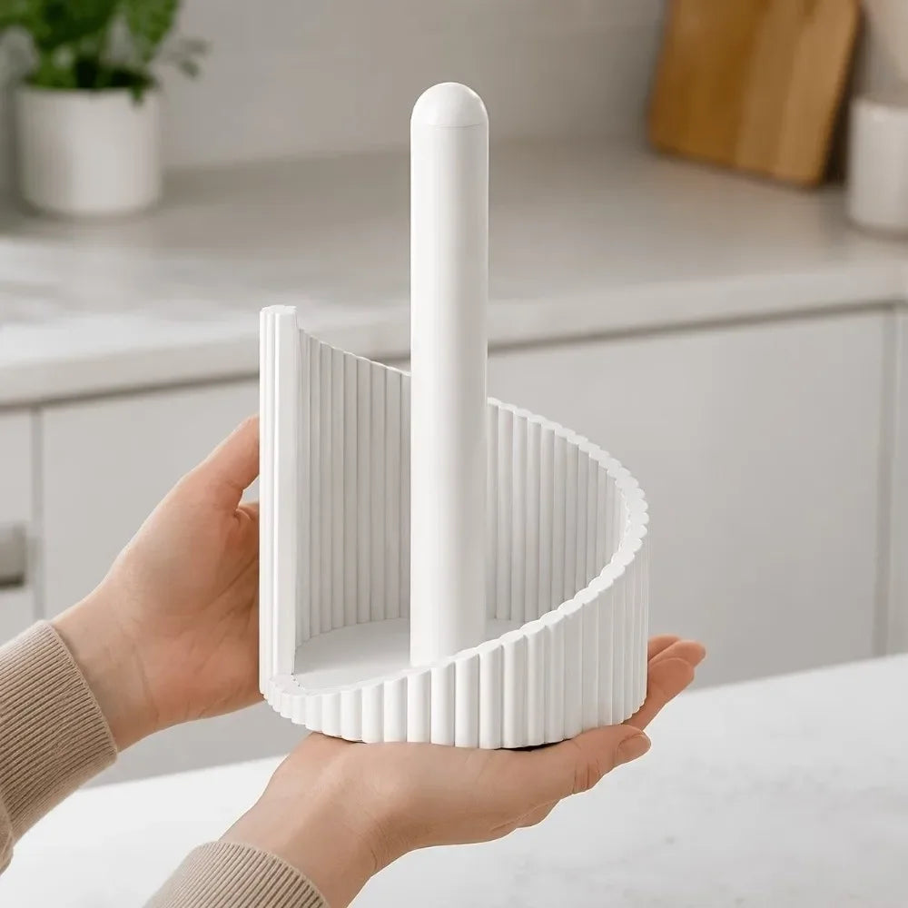Dispensador de toallas de papel para impresión 3D, de pie, estable, para la cocina, que ahorra espacio y ofrece un sistema sencillo para guardar rollos de papel.