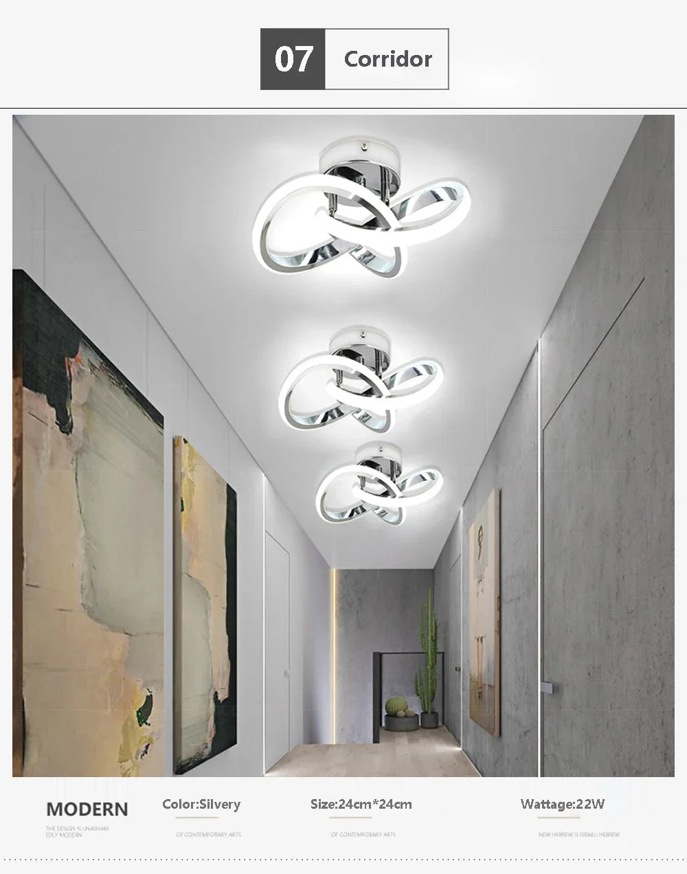 Lámpara de techo LED moderna, lámparas Led para pasillo, escalera, balcón, guardarropa, entrada, pasillo de Hotel, decoración del hogar, brillo de iluminación Led