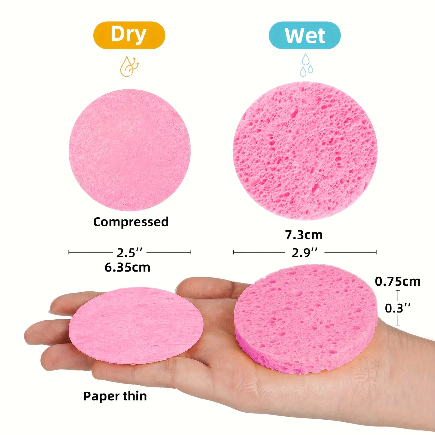 Esponjas Faciales Comprimidas (10/30 Piezas), Esponja de Limpieza Facial para SPA, Discos Exfoliantes para Remover Maquillaje, Herramienta de Masaje Facial para Cosmetólogos