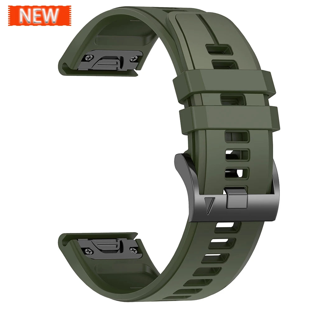 Correa deportiva de silicona para Garmin Descent G2 G1 Mk3i Mk2 Mk1/Fenix 8 Pro E 7 7X 6 6X 5 5X/Epix pulsera suave 22/26mm banda Quickfit