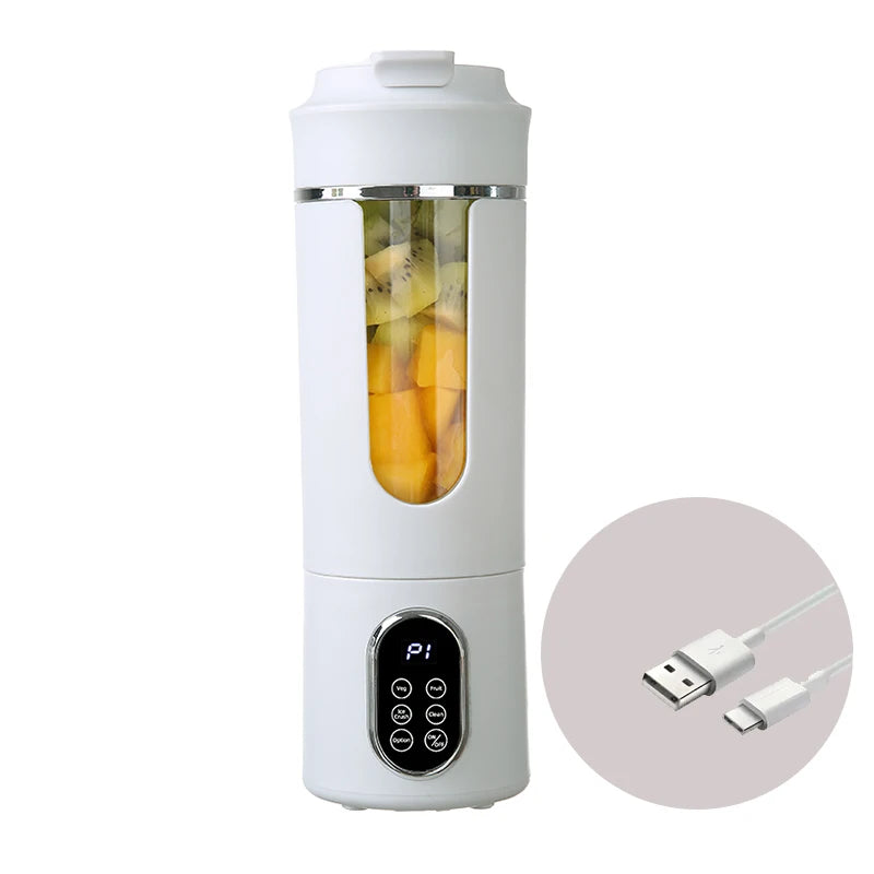 Exprimidor Portátil, Licuadora Multifuncional, Exprimidor con Carga USB, Adecuado para Hacer Smoothies, Batidos y Jugos de Frutas