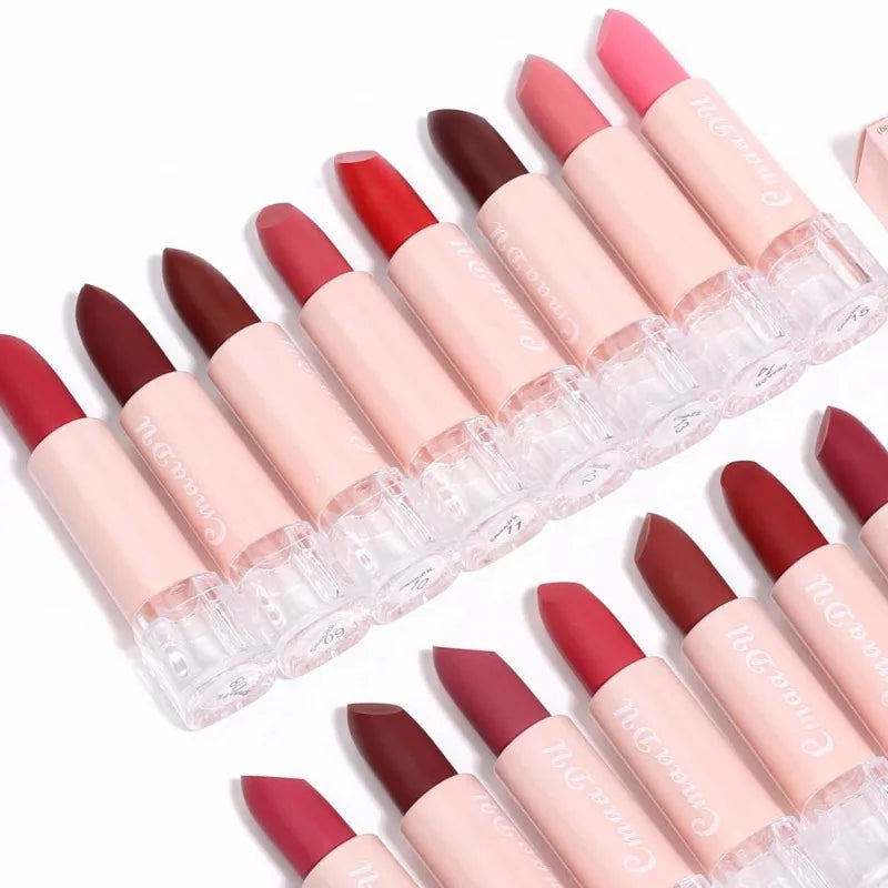 Lápiz Labial de 15 Colores, Impermeable, de Larga Duración, Mate, Terciopelo, Sexy, Rojo, Brillo Labial Nude, Brillo Labial Brillante, Tinte Labial Rojo Intenso, Maquillaje