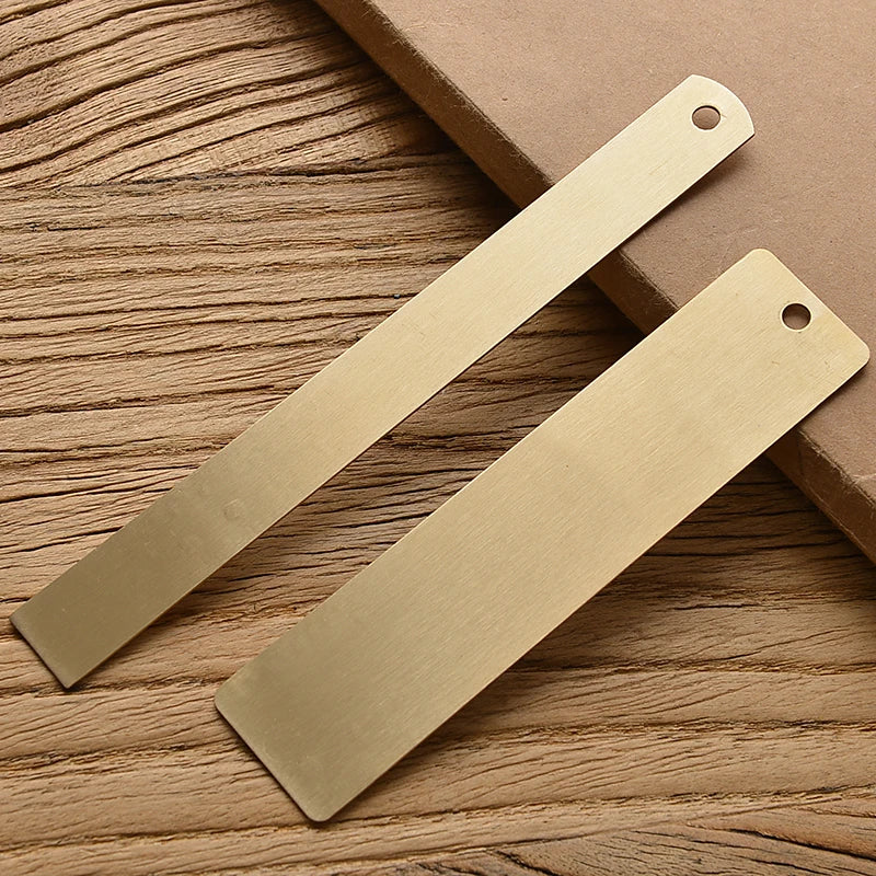 Reglas rectas de latón Retro, regla triangular de Metal de centímetros y pulgadas, transportador, herramienta de medición de papelería, suministros escolares y de oficina