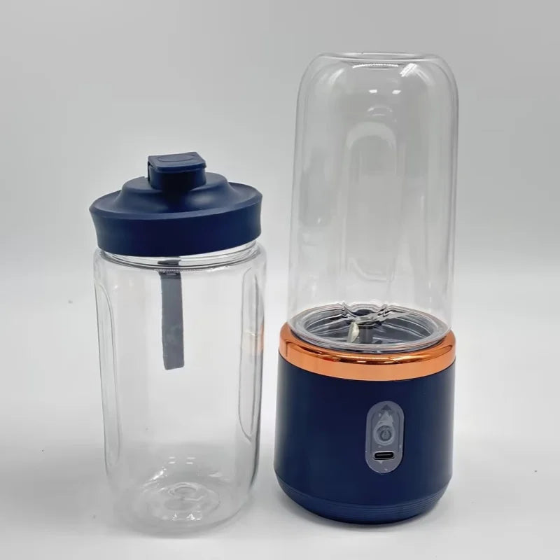 Licuadora Eléctrica Portátil de 6 Cuchillas, Máquina para Hacer Jugos y Smoothies, Trituradora de Hielo, Procesador de Alimentos Personal para Bebidas Frescas
