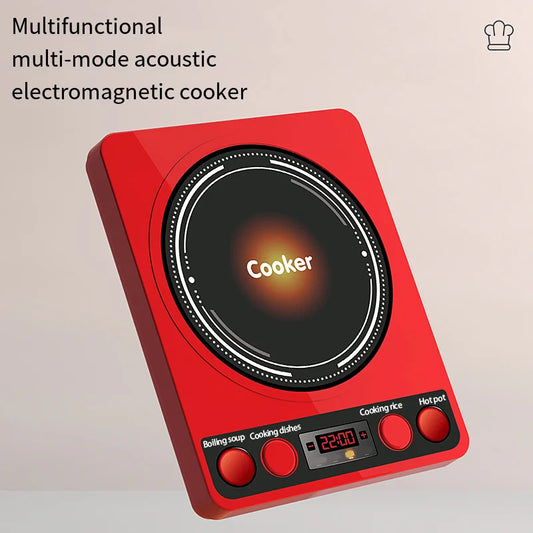 Juego de cocina educativo para niños: utensilios de cocina para juego de imitación con cocina de inducción simulada, juguetes de cocina y corte para niños