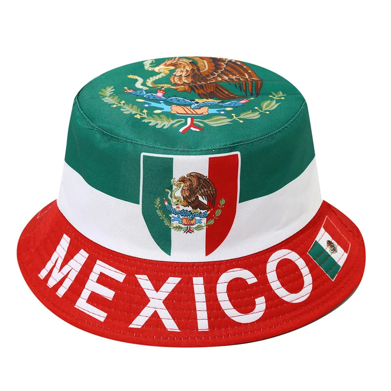 Sombrero de Pescador con Bandera Nacional de 2026 Países, Reversible, para Hombres y Mujeres, para Fiestas de Fútbol, Copa de Fútbol, para Aficionados al Fútbol