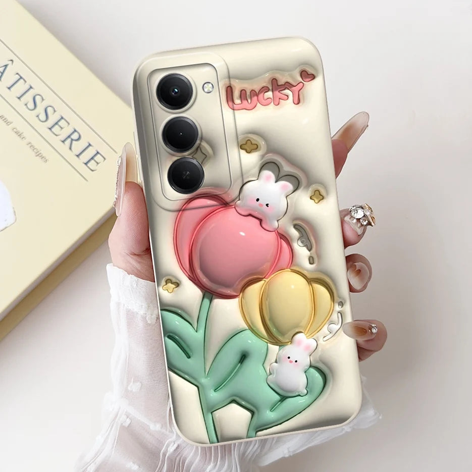 Para Xiaomi Redmi 15 4G 5G funda bonita Panda conejo funda de dibujos animados a prueba de golpes funda de teléfono para Xiaomi Redmi 15 5G Redmi15 4G bolsas suaves