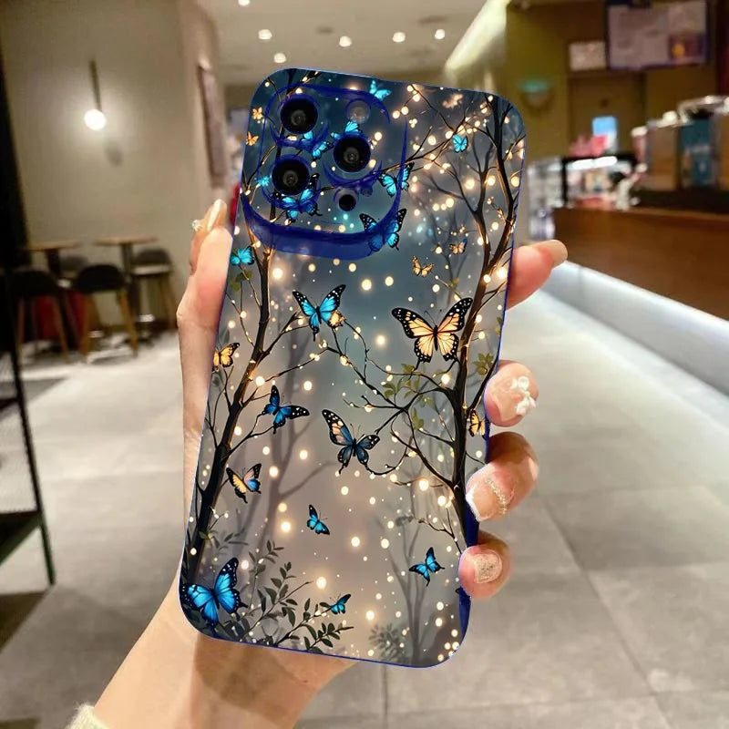 Funda para iPhone 16 The Dark Butterfly Pattern Funda de teléfono para iPhone 17 Air 15 14 13 12 11 Pro Max X XR XS 7 8 Plus SE2 16E
