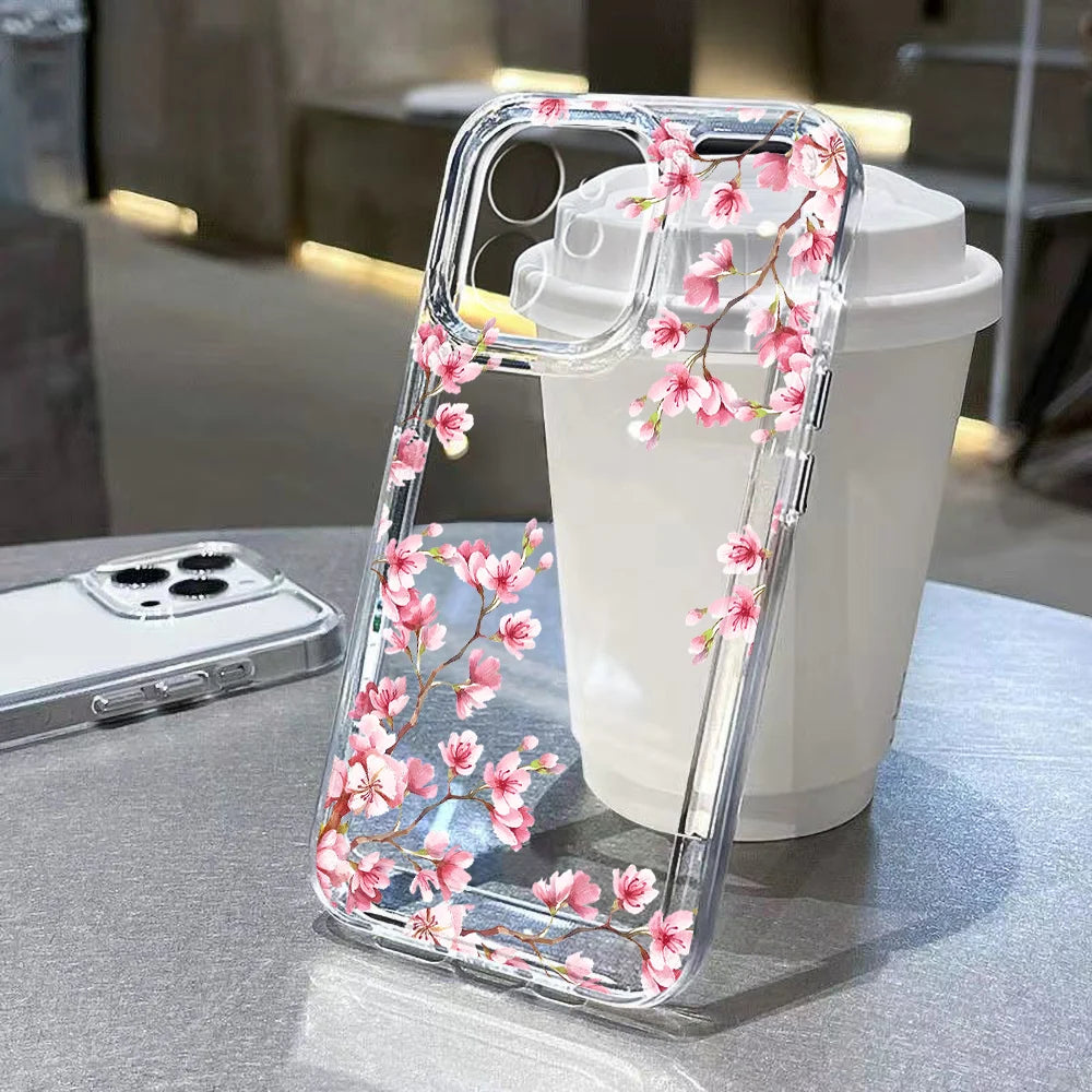 Funda Floral Transparente iPhone