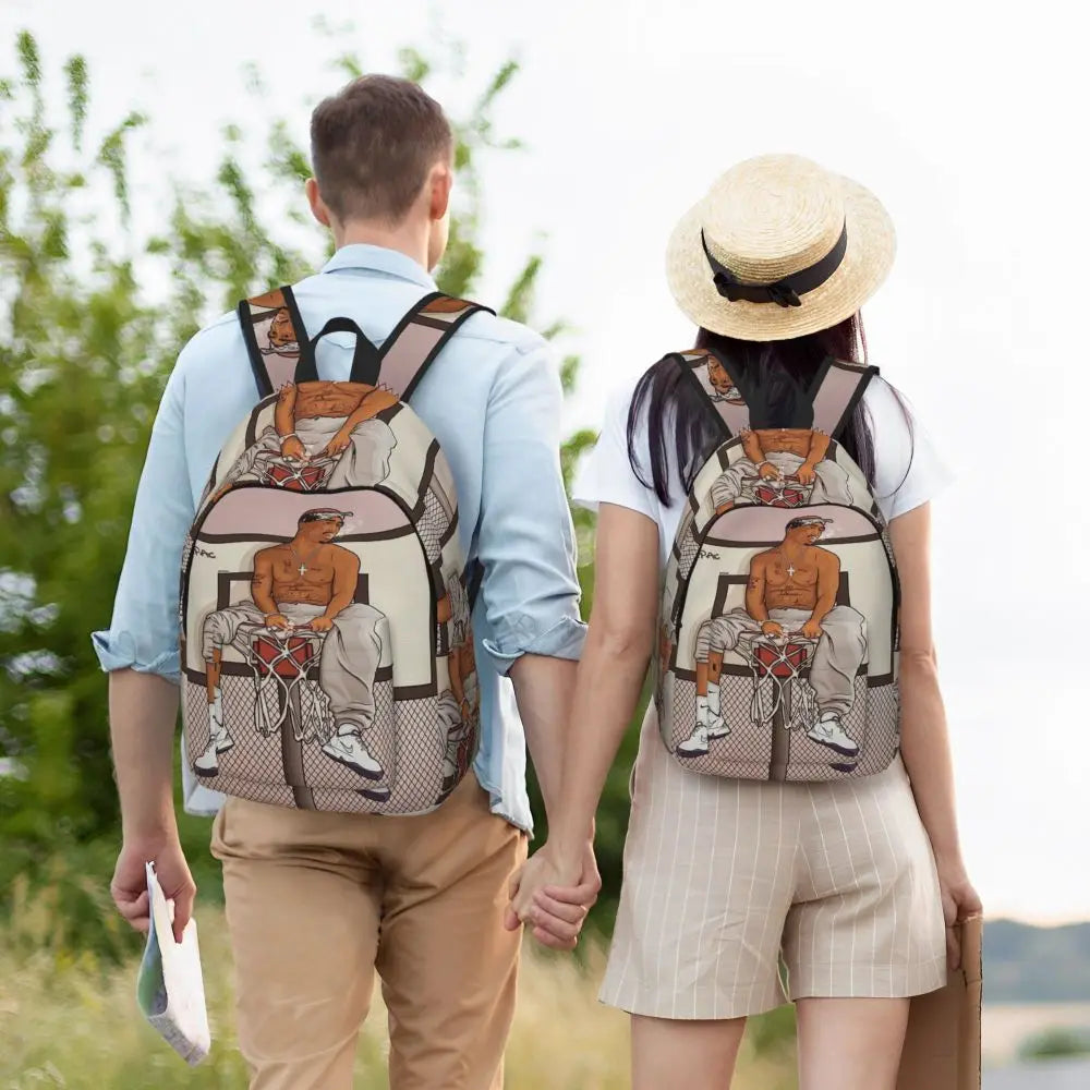Mochila de hip hop del rapero Tupac 2PAC, mochila de gran capacidad para niños, mochila escolar, bolsos de hombro para hombres y mujeres