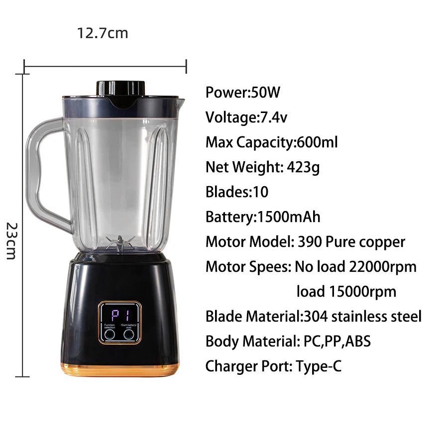 Exprimidor de Frutas Pequeño para el Hogar, Ideal para Preparar Smoothies y Batidos, Brinda Nutrición Instantánea