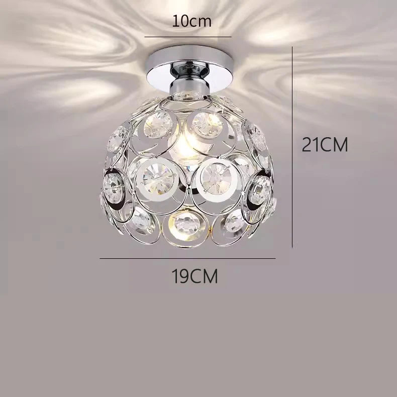 Lámpara Led de cristal para pasillo, balcón, luz de techo, estilo nórdico, personalidad, candelabro pequeño creativo, lámparas de entrada