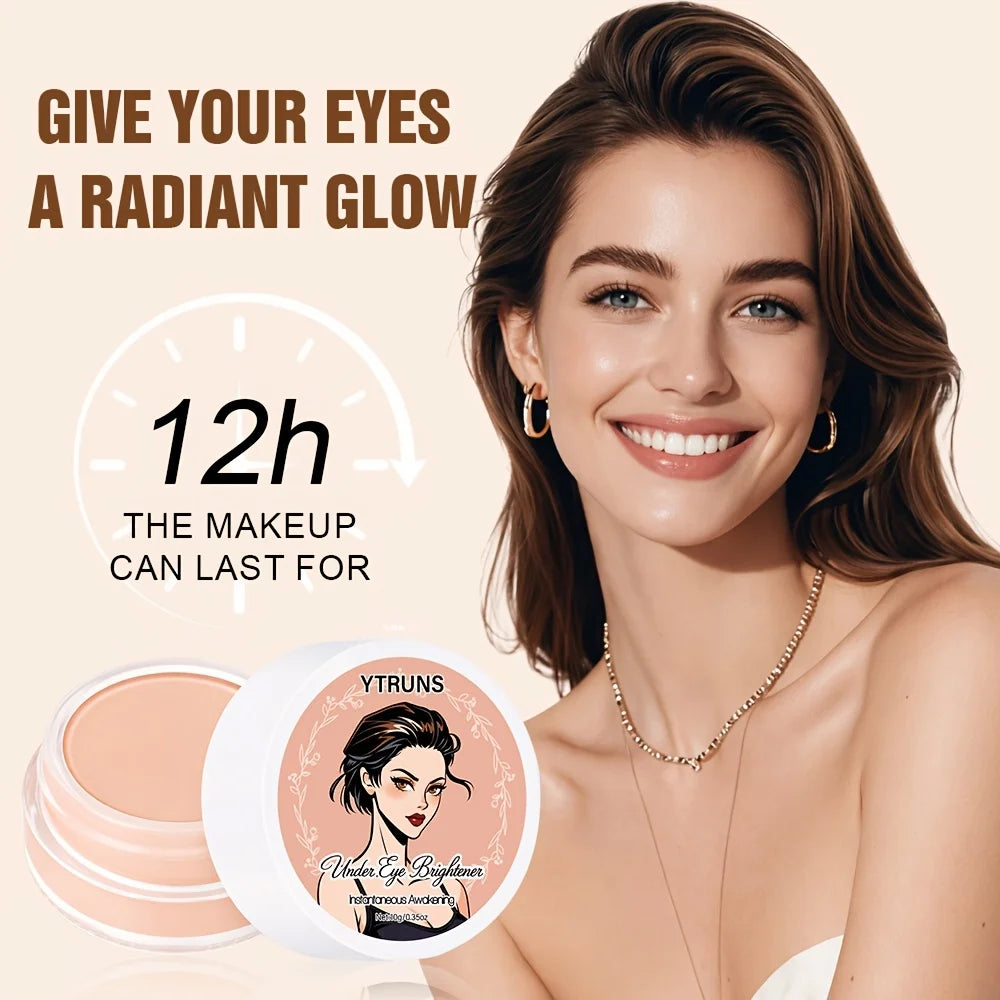 Crema Correctora para Ojos, Maquillaje Ligero de Textura Suave, Corrector de Ojos con Acabado de Tono Natural, 3 Tonos