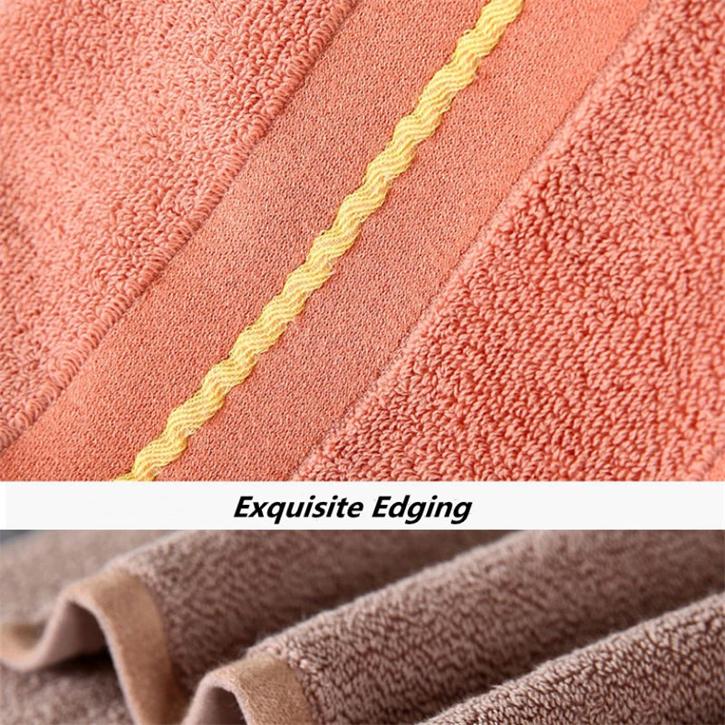 Toalla de algodón puro, toallas absorbentes para adultos, Color sólido, toalla de ducha de mano suave y absorbente para la cara, 34x74cm