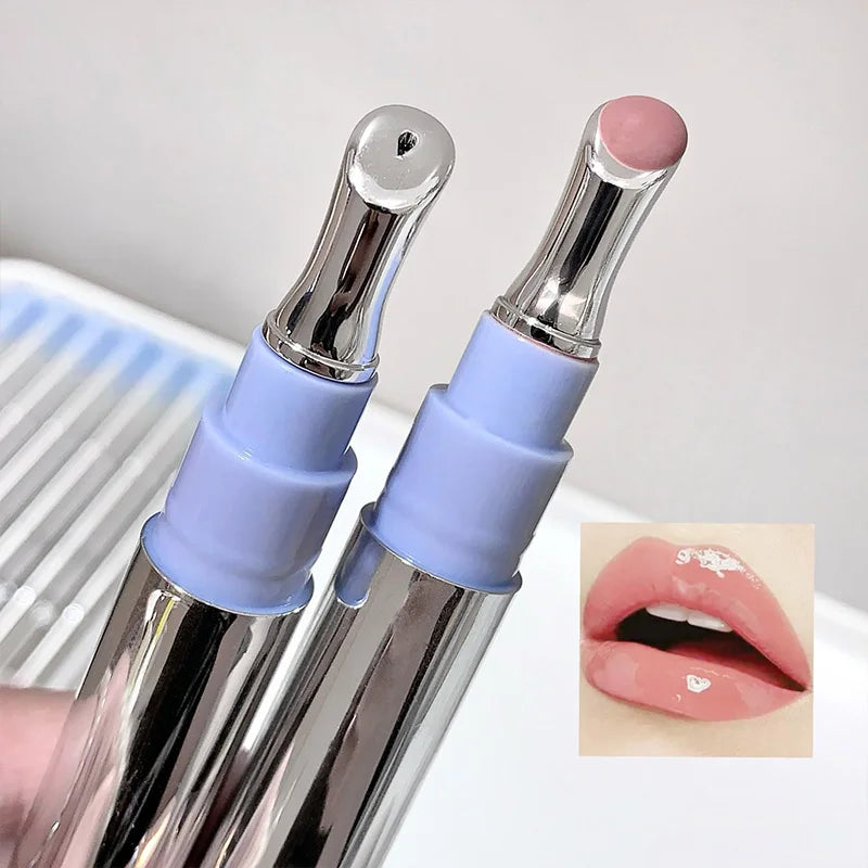 Brillo Labial con Esencia Acuosa de Espejo, Larga Duración, No Pegajoso, Voluminizador, Brillo Labial Líquido, Esmalte Labial en Gel, Maquillaje Hidratante, Tinte Labial