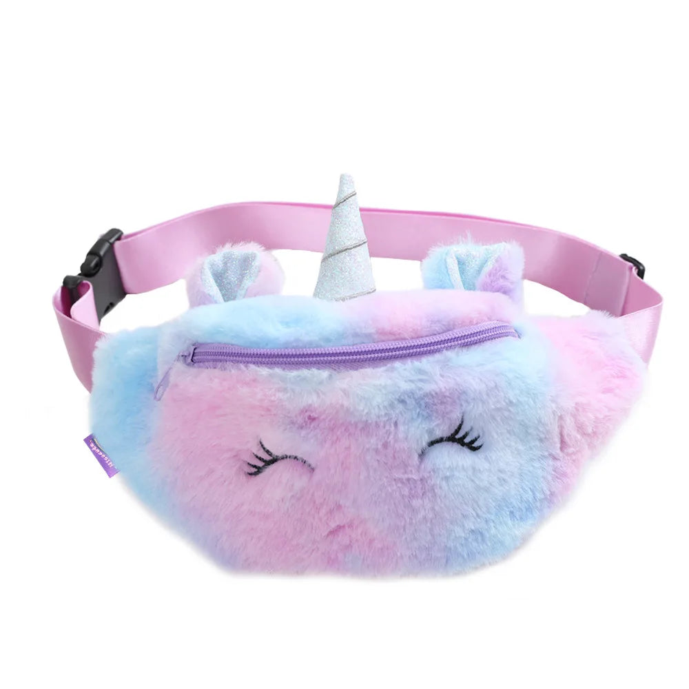 Mochila escolar de dibujos animados de unicornios para niñas, morral 3D de piel de viaje, bonito, regalo para niños