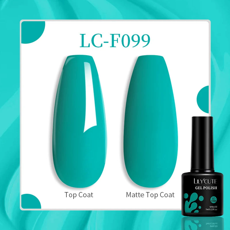 LILYCUTE-esmalte en Gel para uñas, barniz semipermanente para manicura, con LED UV, 129 colores, 7ML