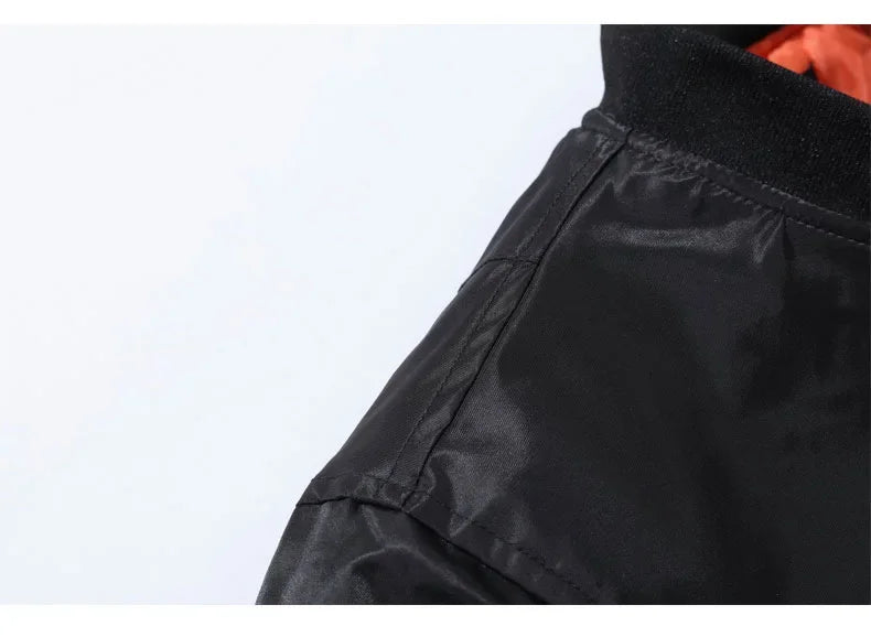 MA-1 chaqueta Bomber de vuelo para hombre, chaquetas informales gruesas y finas con cremallera, abrigo de invierno impermeable para piloto de béisbol, talla grande 8XL
