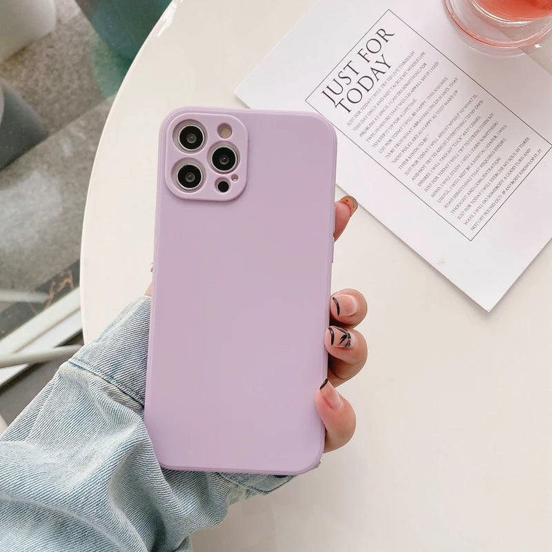 Funda de teléfono con protección de cámara para iPhone 11, 12, 13, 14 Pro Max XS X XR 7 8 Plus SE 2020, fundas traseras de parachoques a prueba de golpes