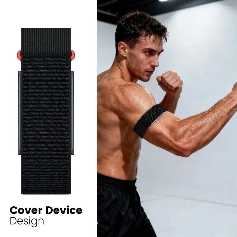 Banda deportiva de nailon, banda para bíceps, diseño de bucle, correa de seguimiento de Fitness transpirable, banda ajustable para brazo/carril para correa de Helio Amazfit