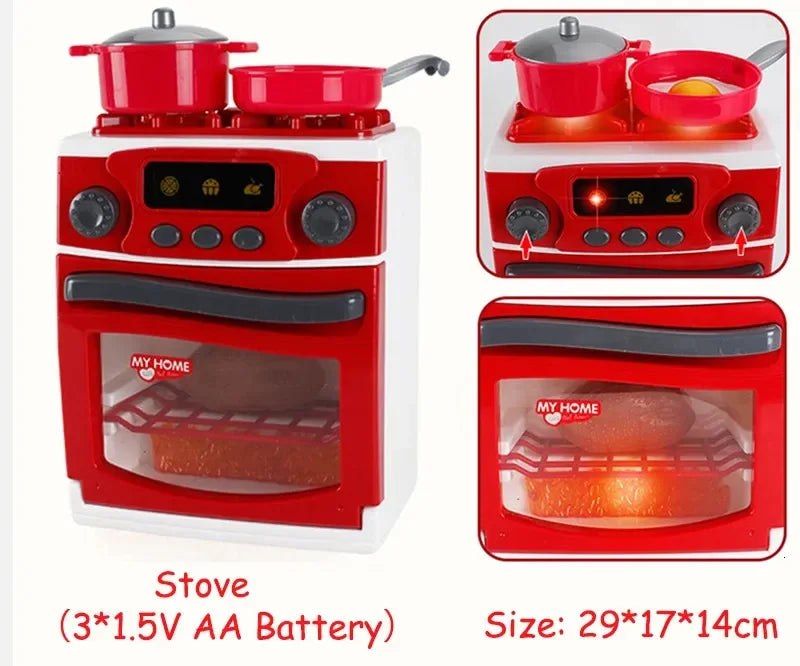 Electrodomésticos de cocina, juguetes, juego de cocina para niños, juego de cocina, accesorios para casa de muñecas, licuadora, cafetera, máquina mezcladora, tostadora