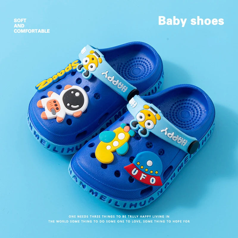 Zapatos Sandalias de suela blanda para bebé de dibujos animados para niños – Sandalias de punta cerrada antideslizantes ultraligeras para niños y niñas en la playa