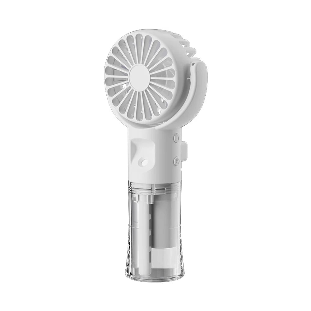 Miniventilador portátil de mano, dispositivo de pulverización de agua, con carga USB, 4 velocidades, para colgar en el cuello, Personal