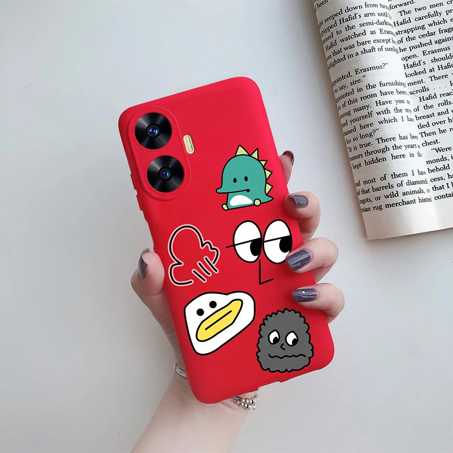 Funda de teléfono para Realme C55, Funda RMX3710, Funda trasera de silicona suave con dibujos animados bonitos para Realme C55 RealmeC55 Funda C 55 Coque