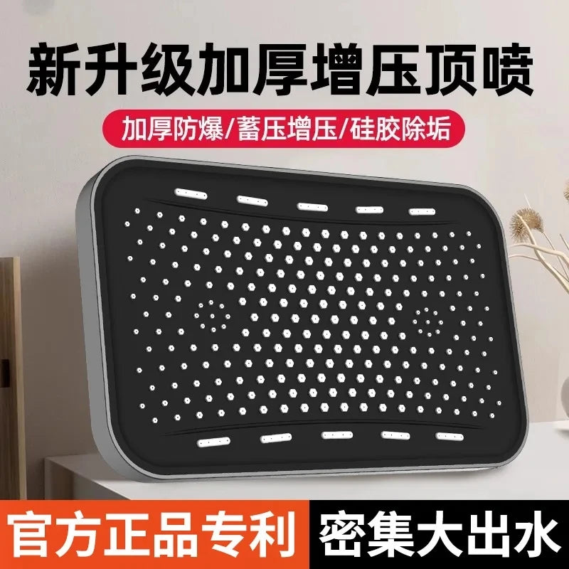 Panel grande de 36CM, cabezal de ducha supercargo montado en el techo de gran flujo, conjunto de 3 modos, lluvia de alta presión, accesorios de ducha de baño