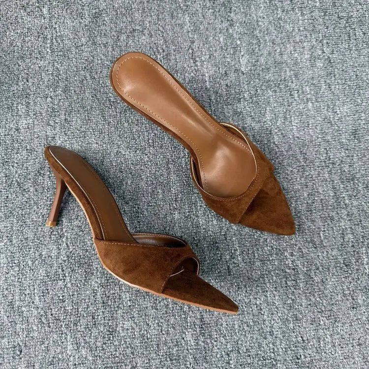 Nuevas sandalias sexys de tacón alto y fino para mujer, estilo callejero, para fiesta, sandalias de stripper, de verano, con punta abierta, fáciles de poner.