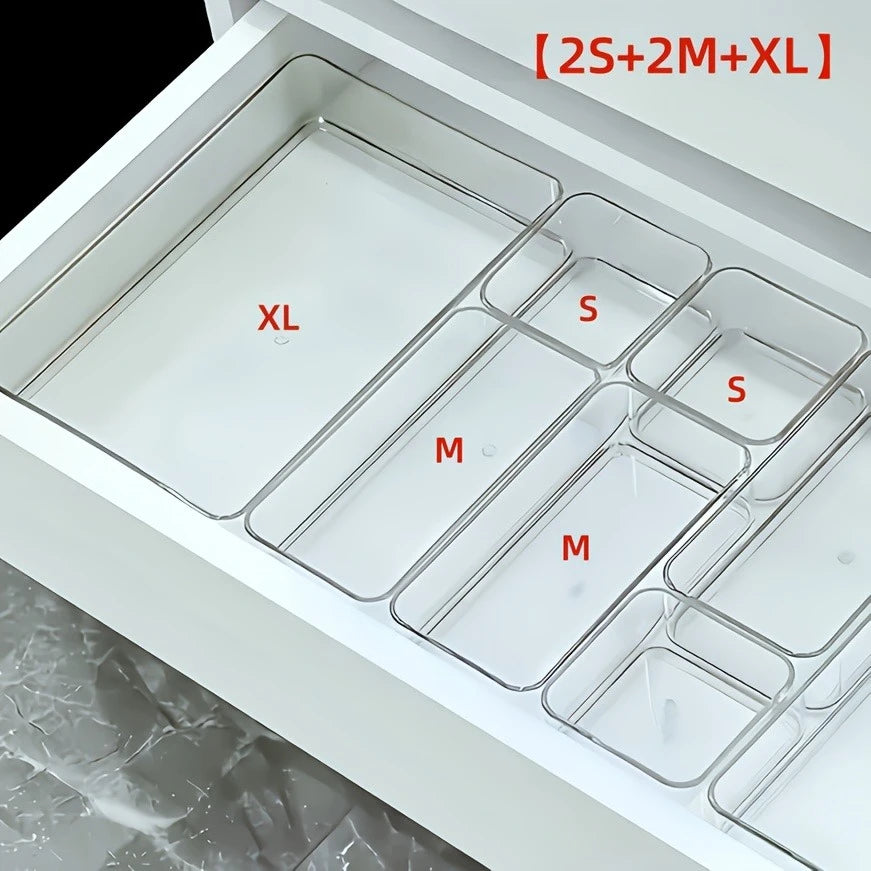 Caja de almacenamiento de cosméticos y papelería, adecuada para maquillaje, suministros de oficina, almacenamiento en el hogar, organizador de escritorio y cajones para el hogar