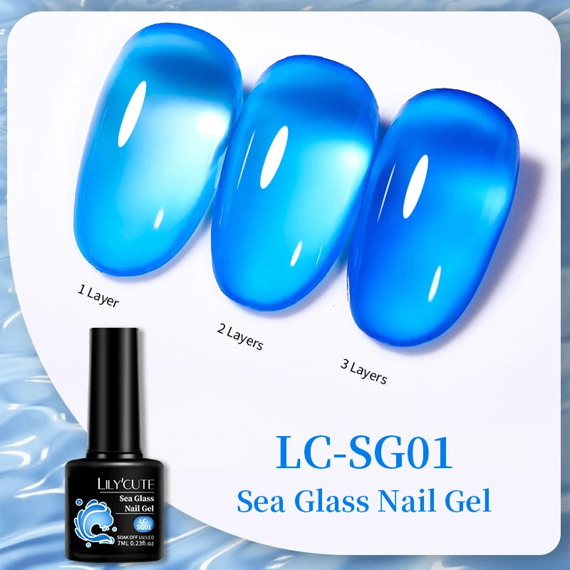 LILYCUTE-esmalte en Gel para uñas, barniz semipermanente para manicura, con LED UV, 129 colores, 7ML