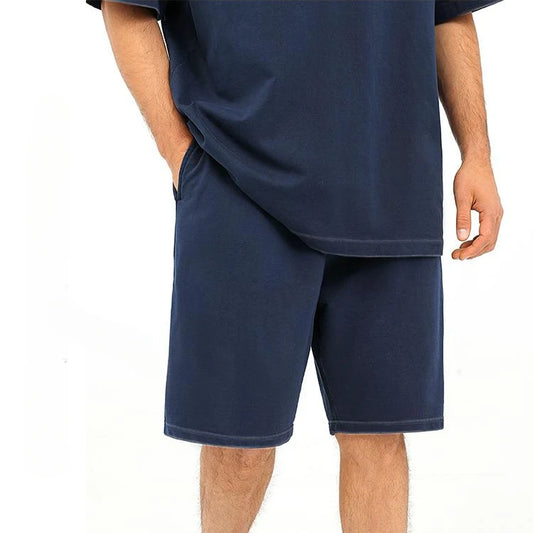 Pantalones cortos de chándal de algodón 100% — Cintura alta, sueltos y unisex, 12 colores