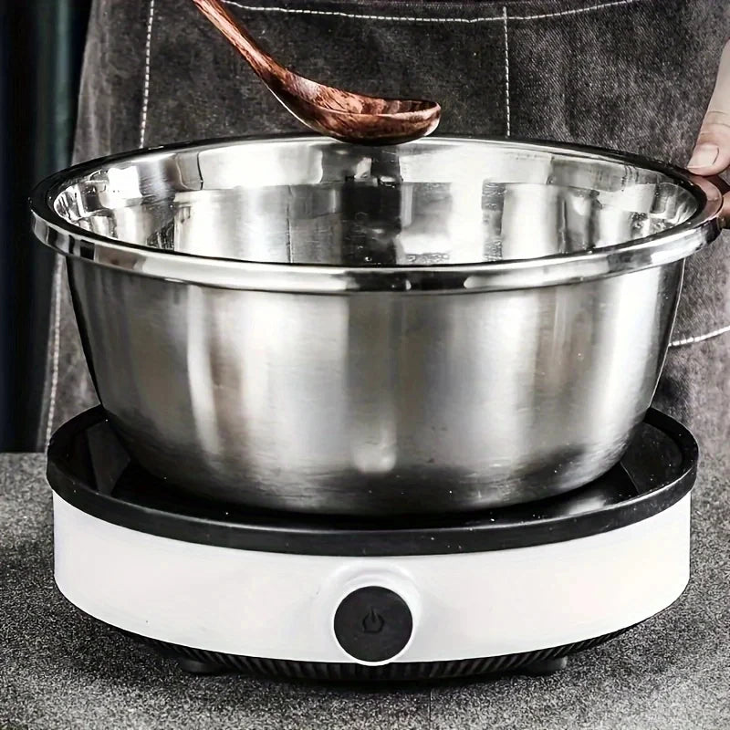 Juego de 3 Utensilios de Cocina de Acero Inoxidable, Tazón para Mezclar Multifuncional, Cortador de Verduras, Pelador de Frutas