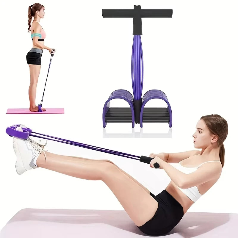 Cuerda de tensión multifunción, tirador de Pedal de Yoga elástico de 6 tubos, banda de resistencia, cuerda de tensión de látex Natural, equipo de Fitness