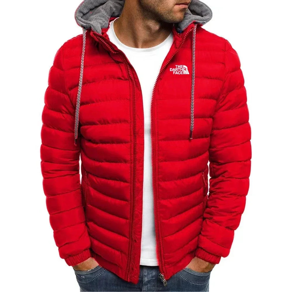 Chaqueta con capucha de hombre, cálida, con cremallera, para invierno, estilo casual, para exteriores, negocios, viajes, corte ajustado, a la moda, 2026
