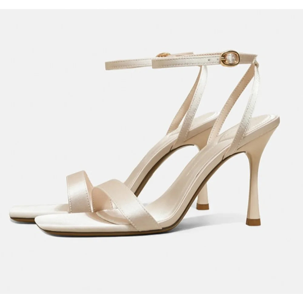 Sandalias de Tacón Alto Elegantes y Modernas de Diseño Exclusivo, Zapatos de Tacón Alto Cómodos para Mujer con Estilo Francés