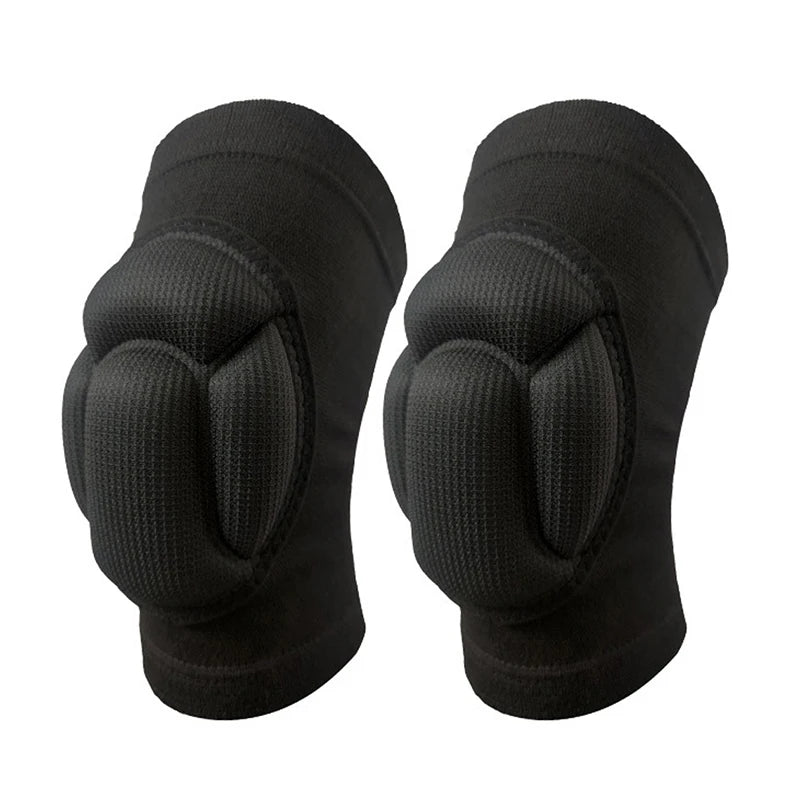 Rodillera deportiva de protección gruesa para hombre y mujer, soporte para gimnasio, equipo de Fitness, Protector de tirantes de baloncesto, almohadillas antideslizantes, 1 par