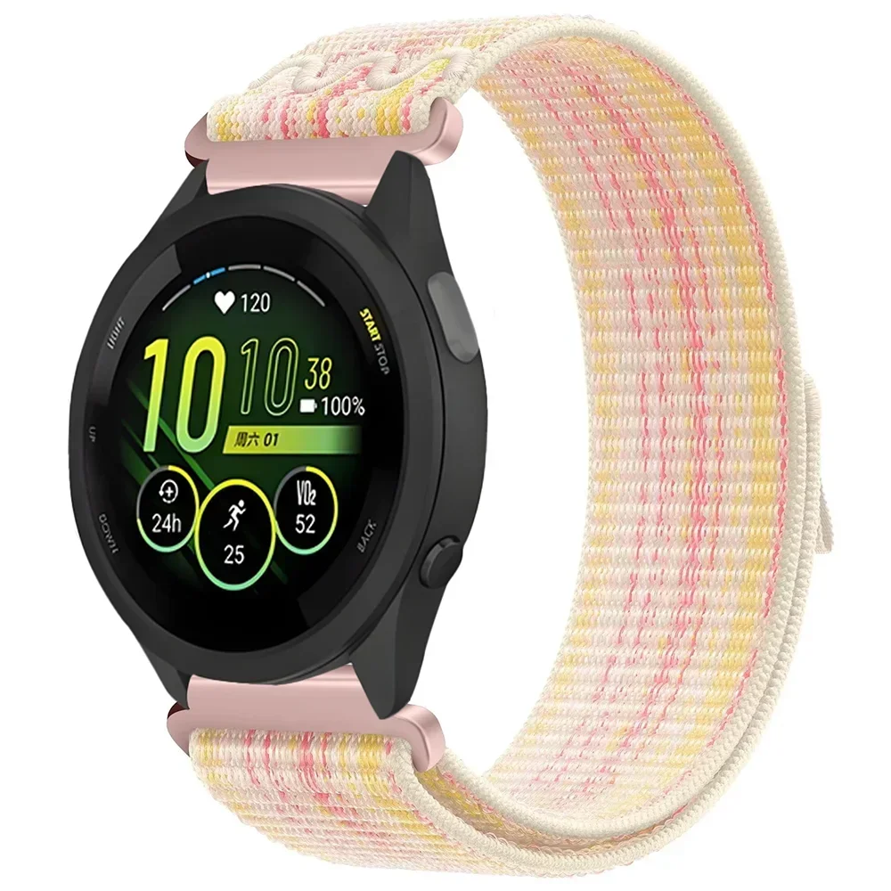 Correa de nailon de 22mm y 20mm para Garmin Forerunner 55 165 265 965 255 955 pulsera de tela Garmin Active 5/Vivoactive 5/Venu 3
