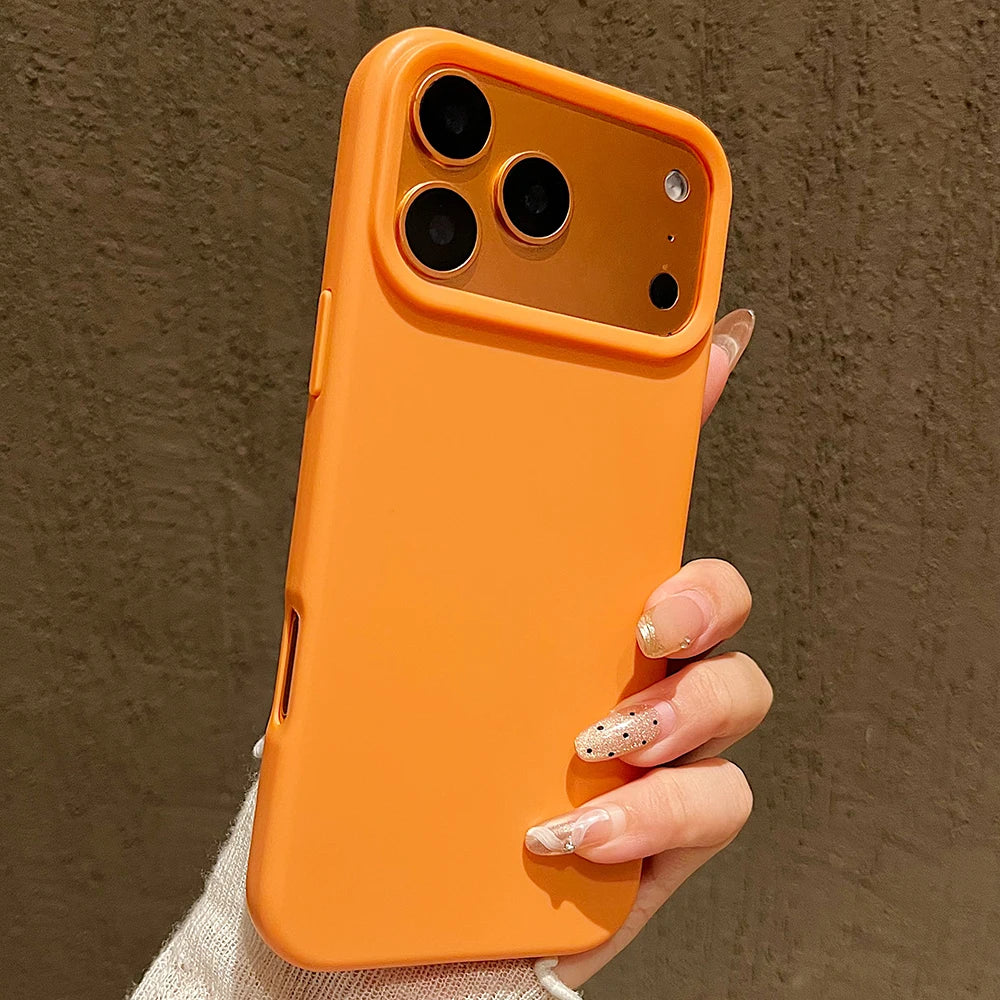 Funda protectora de silicona de Color caramelo para iPhone 17 Pro Max 17 Air 17 Pro, funda trasera de TPU suave mate a prueba de golpes