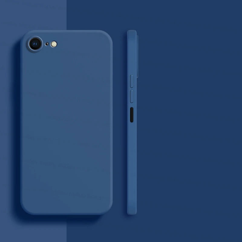Para iPhone 8 funda para iPhone SE 2022 2020 7 8 Plus funda de lujo a prueba de golpes suave TPU silicona líquida funda trasera de teléfono