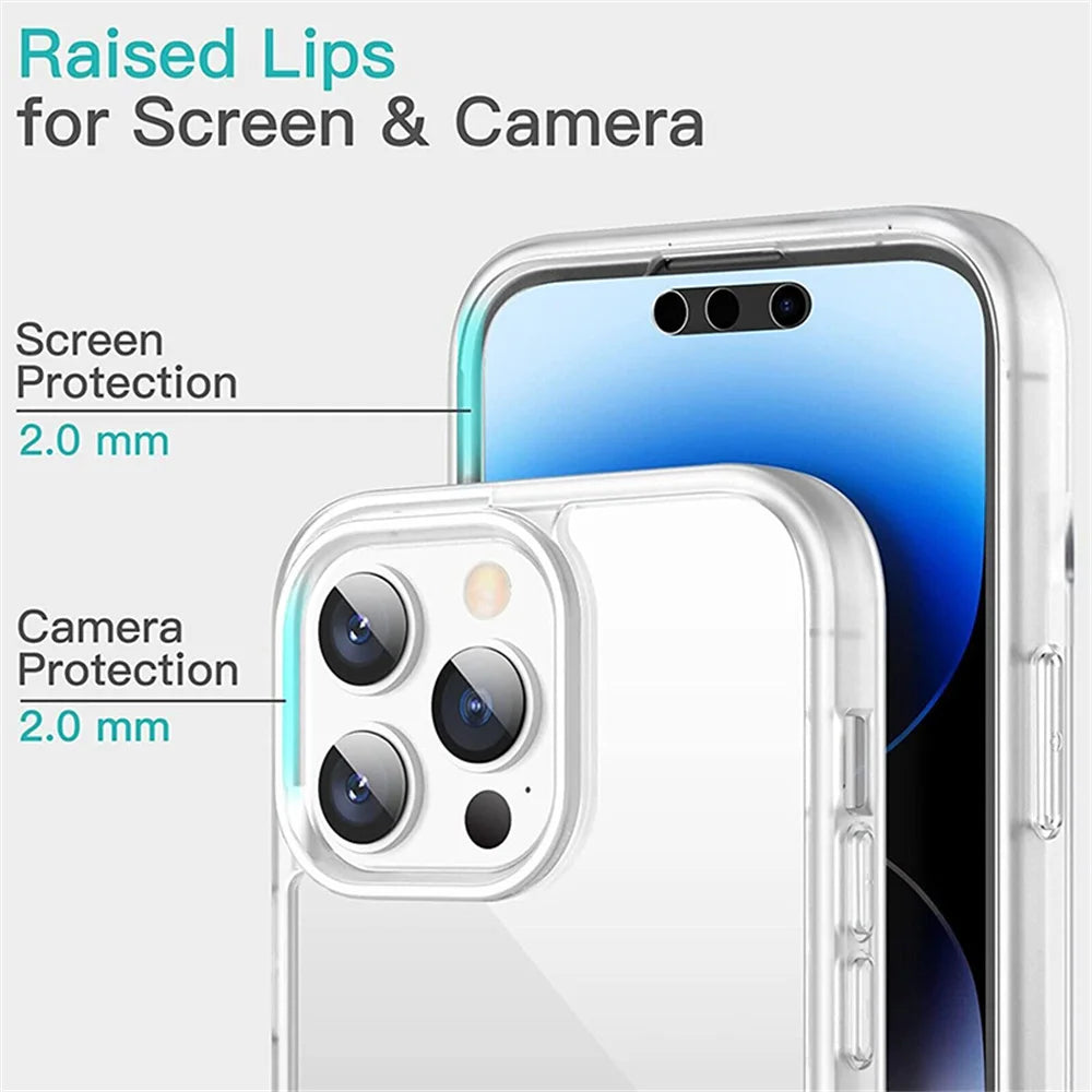 Funda protectora transparente frontal y trasera de cuerpo completo 360 para iPhone 17 16 15 12 13 14 11 Pro XS Max 7 8 Plus, funda trasera dura suave