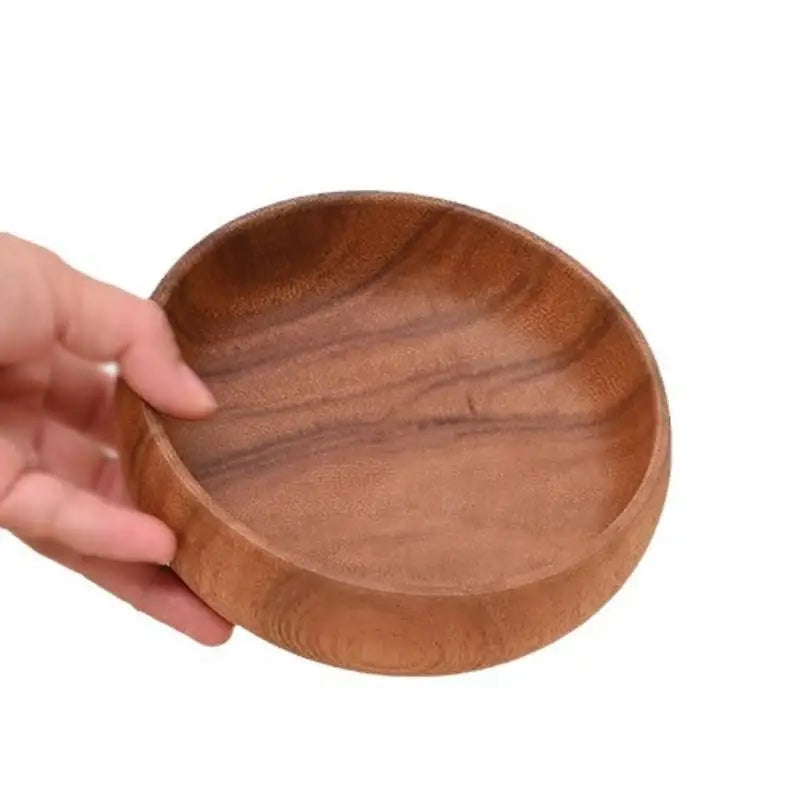 NUEVO Tazón de Madera Maciza Hecho a Mano, Vajilla de Madera para Frutas, Ensaladas, Postres y Arroz