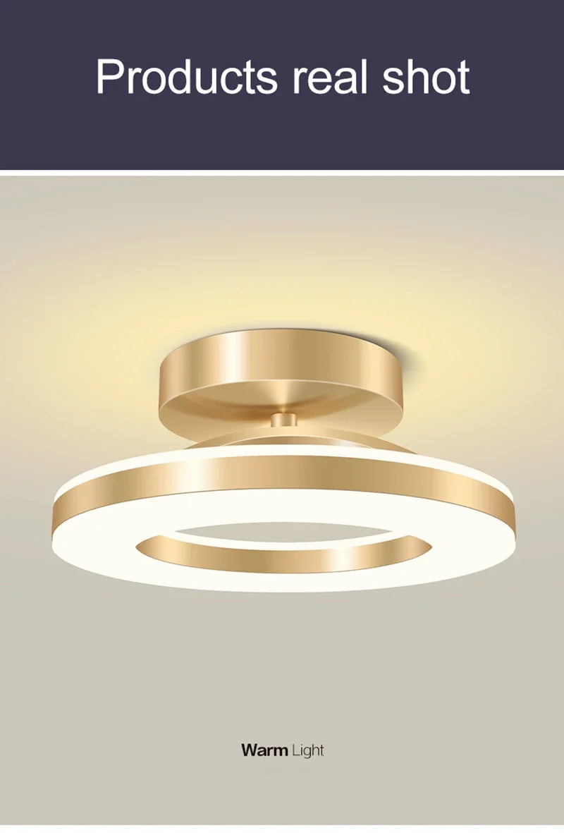 Lámpara de techo LED moderna, iluminación interior, decoración del hogar para dormitorio, mesa de comedor, sala de estar, balcón, pasillo, luz de techo