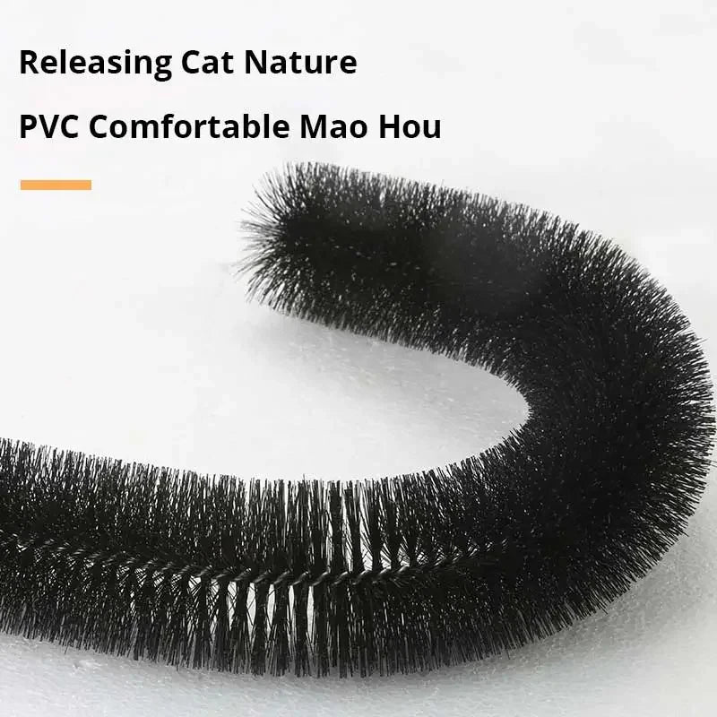 Arco de Juguete para Gatos con Cepillo de Masaje y Rascador, Juguete Interactivo para el Cuidado Felino