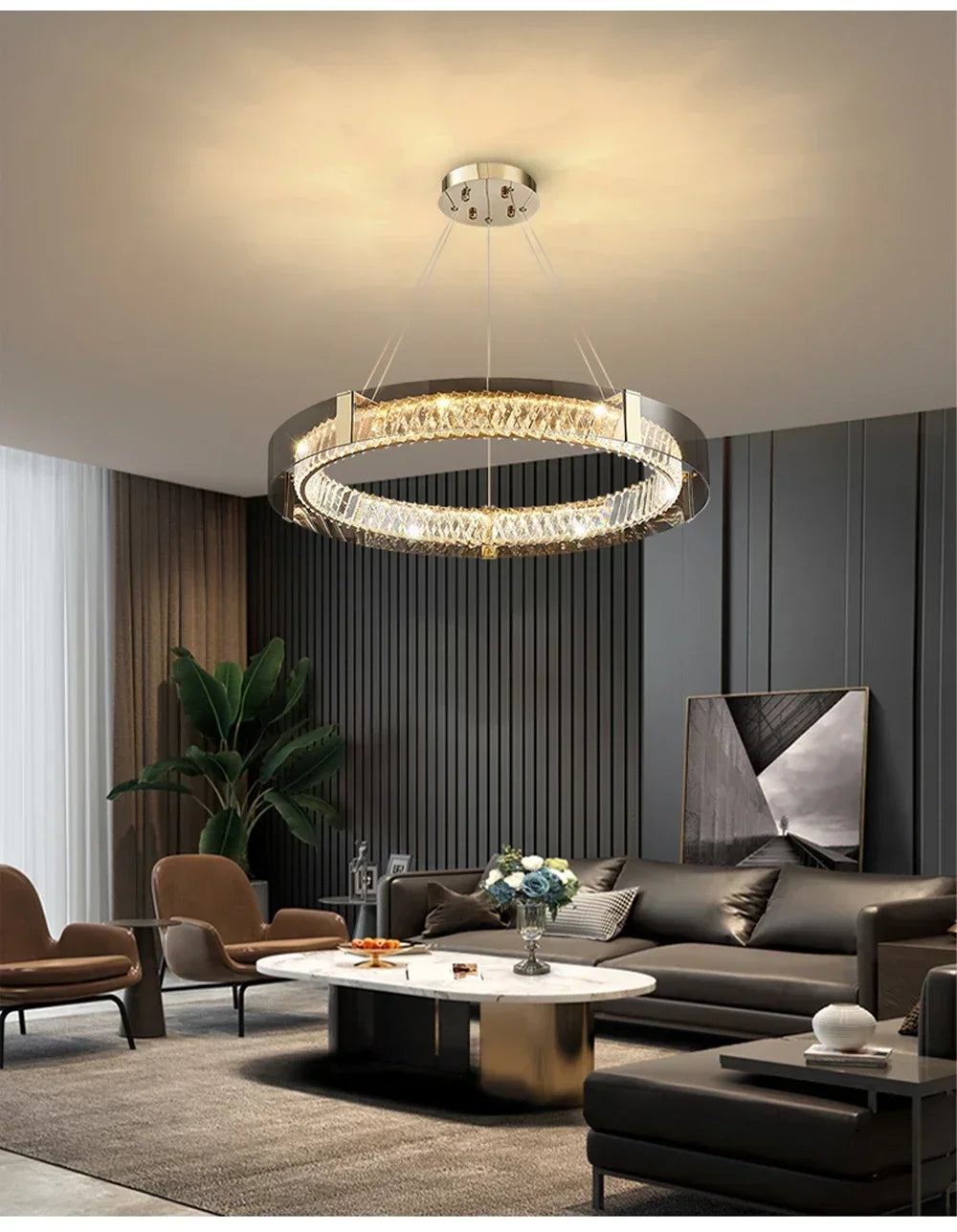 Luces de techo de cristal, luces LED, candelabro de techo moderno, lámparas regulables de lujo, decoración de habitación, Plafonnier, decoración del hogar para dormitorio